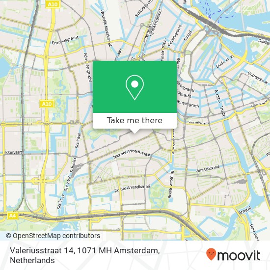 Valeriusstraat 14, 1071 MH Amsterdam Karte