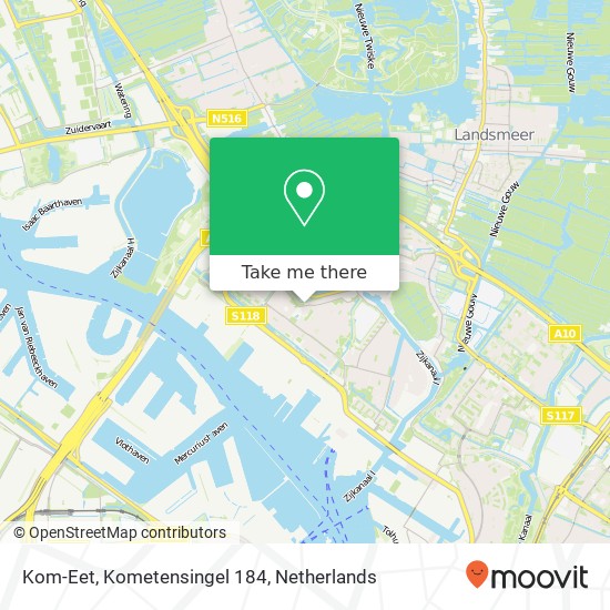 Kom-Eet, Kometensingel 184 map