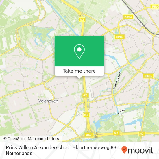 Prins Willem Alexanderschool, Blaarthemseweg 83 map