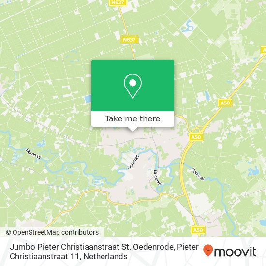 Jumbo Pieter Christiaanstraat St. Oedenrode, Pieter Christiaanstraat 11 map