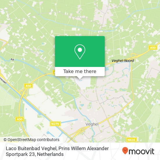 Laco Buitenbad Veghel, Prins Willem Alexander Sportpark 23 map