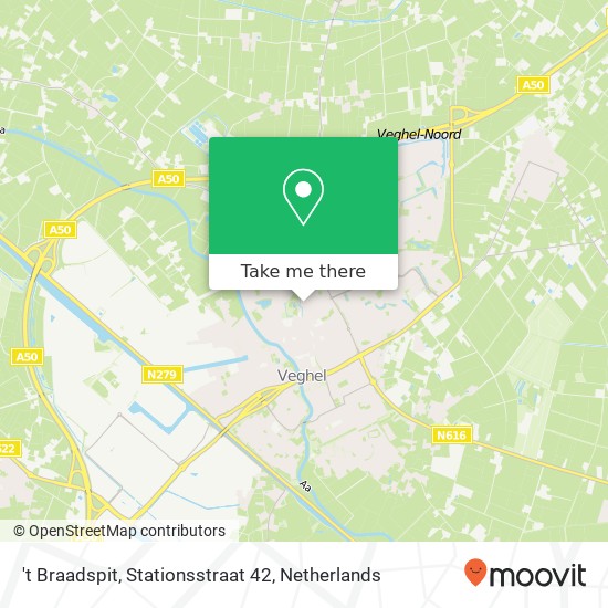 't Braadspit, Stationsstraat 42 Karte