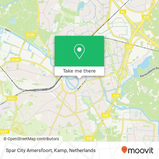 Spar City Amersfoort, Kamp Karte