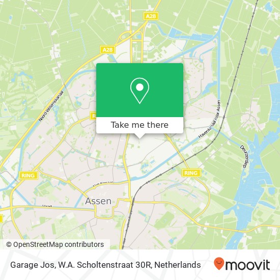 Garage Jos, W.A. Scholtenstraat 30R map