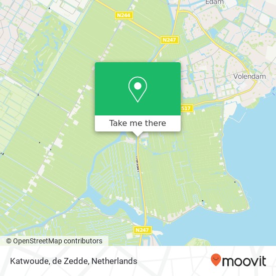 Katwoude, de Zedde map