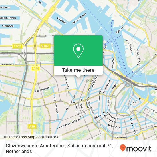 Glazenwassers Amsterdam, Schaepmanstraat 71 map