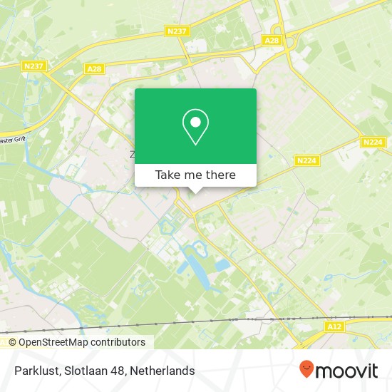 Parklust, Slotlaan 48 map