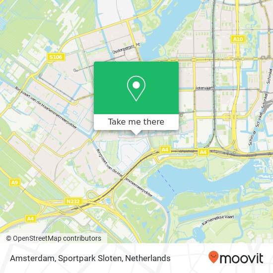 Amsterdam, Sportpark Sloten map