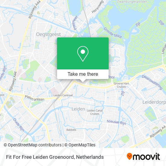 Fit For Free Leiden Groenoord map