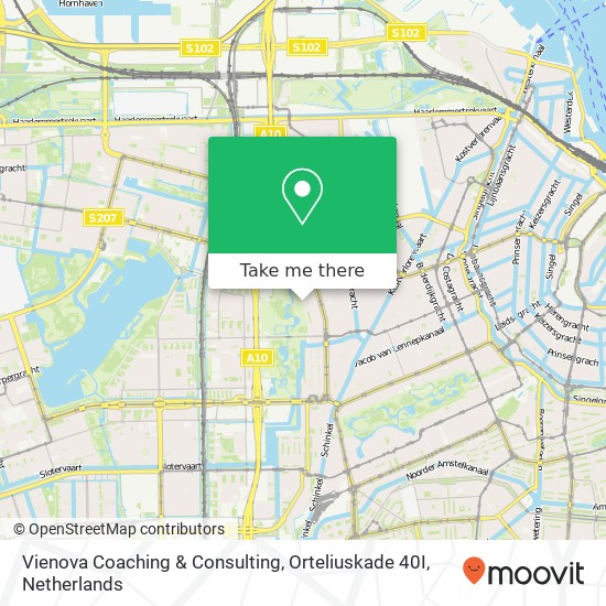 Vienova Coaching & Consulting, Orteliuskade 40I Karte