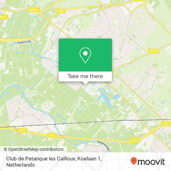 Club de Petanque les Cailloux, Koelaan 1 map