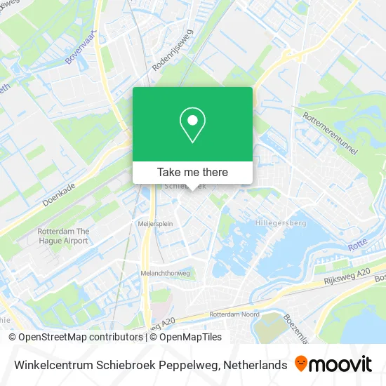 Winkelcentrum Schiebroek Peppelweg map