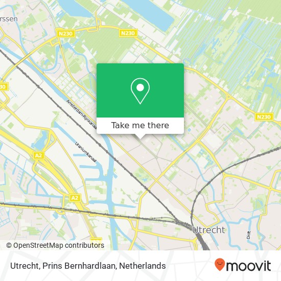 Utrecht, Prins Bernhardlaan map