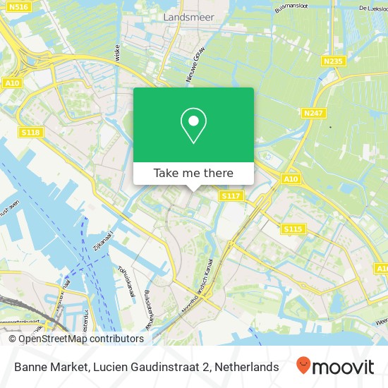 Banne Market, Lucien Gaudinstraat 2 map