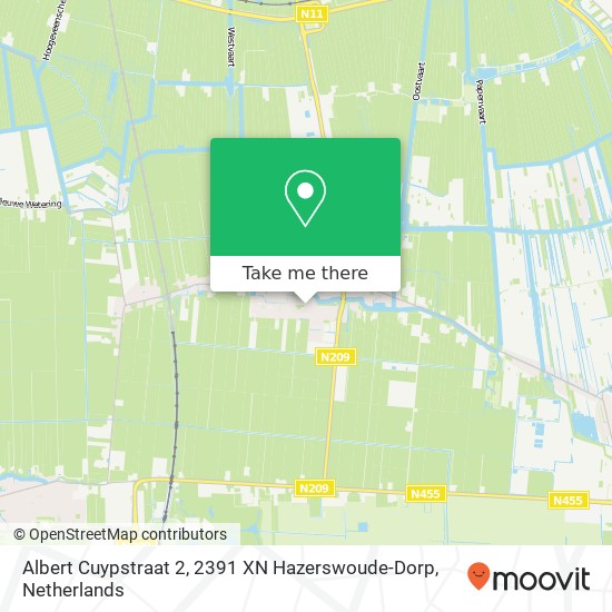 Albert Cuypstraat 2, 2391 XN Hazerswoude-Dorp map