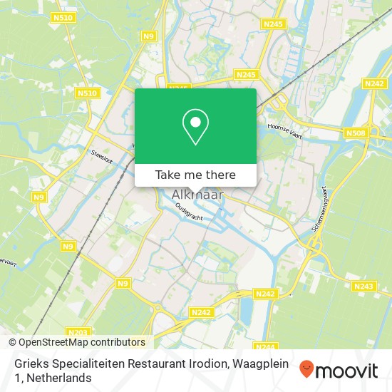 Grieks Specialiteiten Restaurant Irodion, Waagplein 1 map