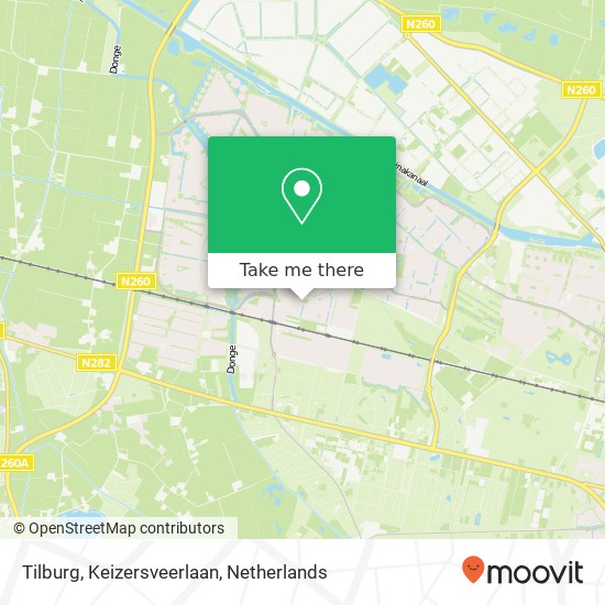 Tilburg, Keizersveerlaan Karte