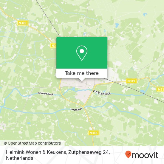 Helmink Wonen & Keukens, Zutphenseweg 24 map