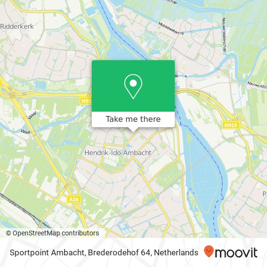 Sportpoint Ambacht, Brederodehof 64 map