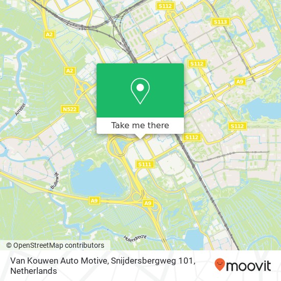 Van Kouwen Auto Motive, Snijdersbergweg 101 map