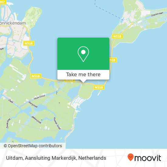 Uitdam, Aansluiting Markerdijk map