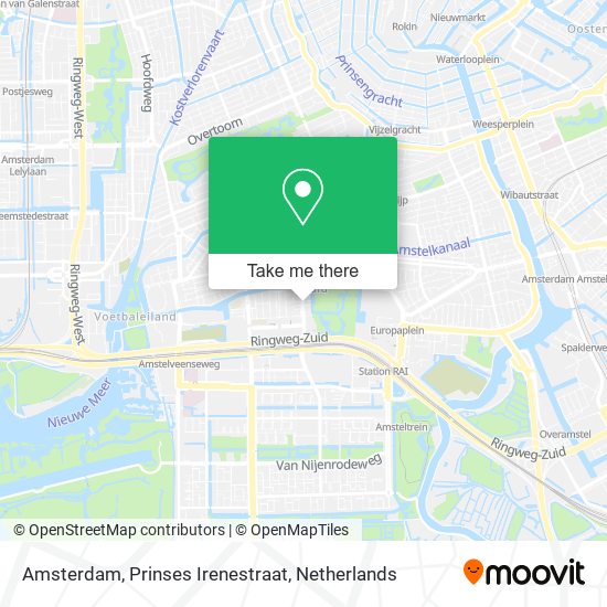 Amsterdam, Prinses Irenestraat map