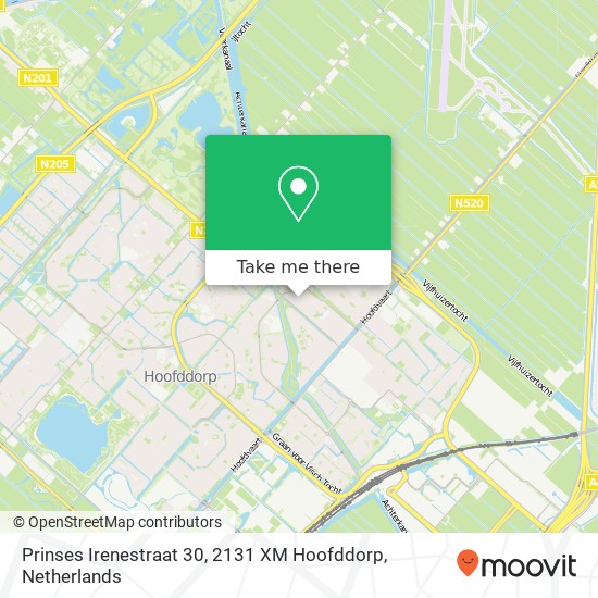 Prinses Irenestraat 30, 2131 XM Hoofddorp map