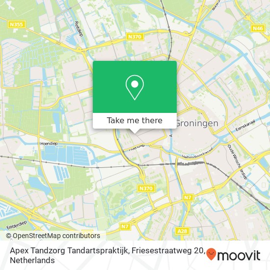 Apex Tandzorg Tandartspraktijk, Friesestraatweg 20 map