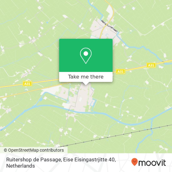 Ruitershop de Passage, Eise Eisingastrjitte 40 Karte