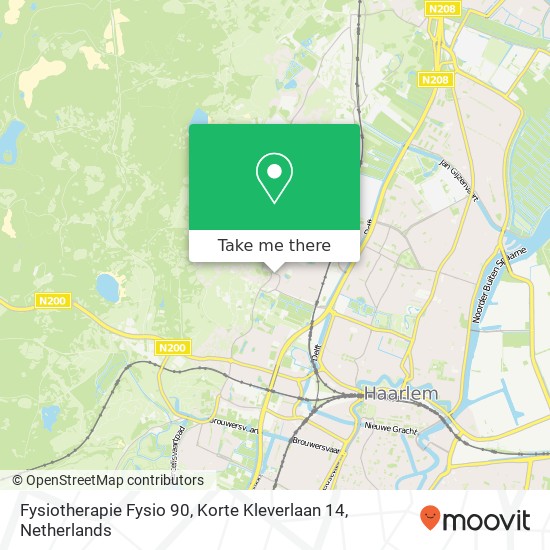 Fysiotherapie Fysio 90, Korte Kleverlaan 14 map