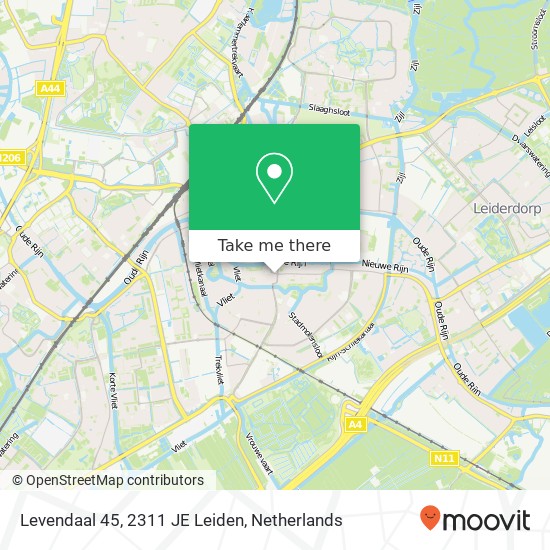 Levendaal 45, 2311 JE Leiden map