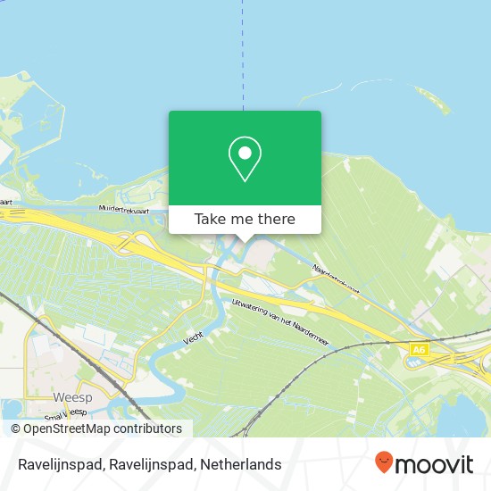 Ravelijnspad, Ravelijnspad map