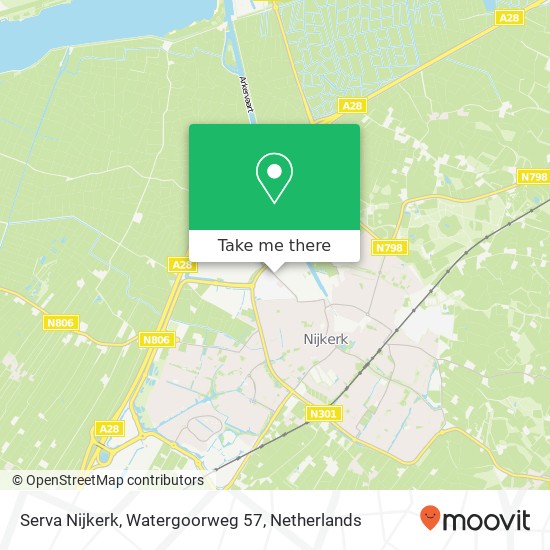 Serva Nijkerk, Watergoorweg 57 map