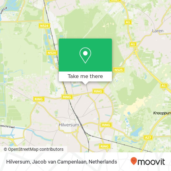 Hilversum, Jacob van Campenlaan map