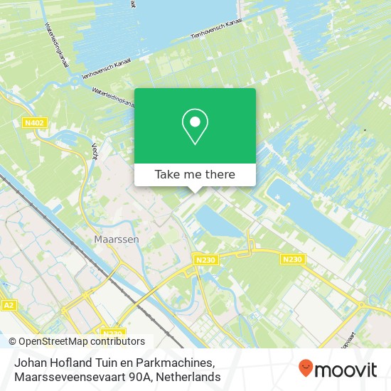 Johan Hofland Tuin en Parkmachines, Maarsseveensevaart 90A map