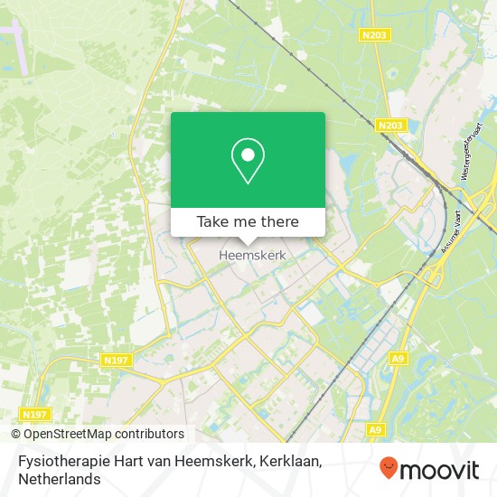 Fysiotherapie Hart van Heemskerk, Kerklaan map