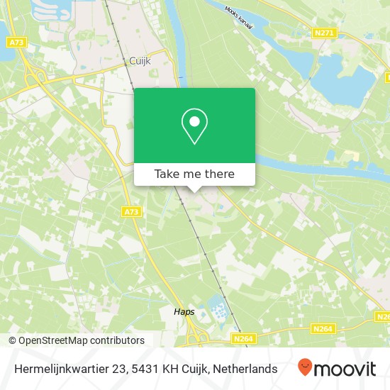 Hermelijnkwartier 23, 5431 KH Cuijk Karte