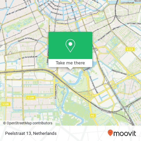 Peelstraat 13, 1079 RN Amsterdam map