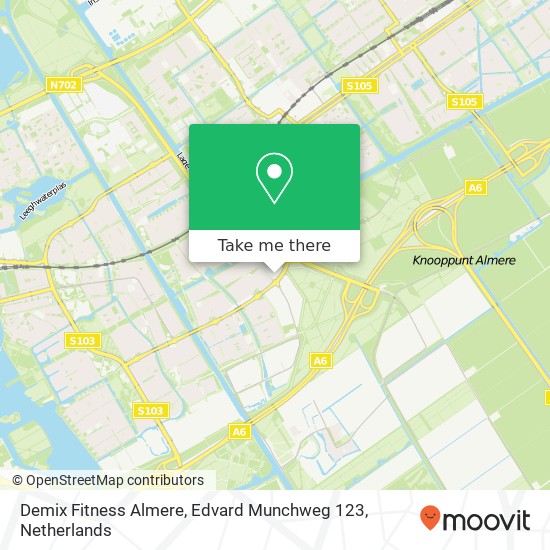 Demix Fitness Almere, Edvard Munchweg 123 map