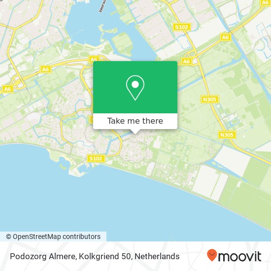 Podozorg Almere, Kolkgriend 50 map