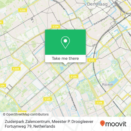 Zuiderpark Zalencentrum, Meester P. Droogleever Fortuynweg 79 map