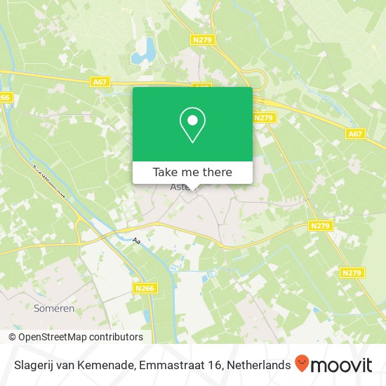 Slagerij van Kemenade, Emmastraat 16 Karte