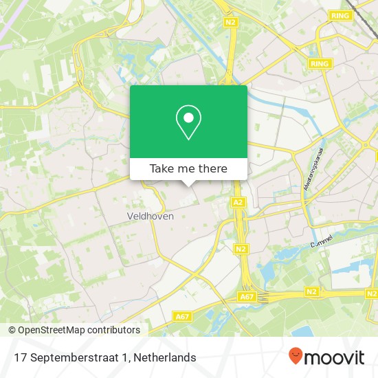 17 Septemberstraat 1, 5502 EM Veldhoven Karte