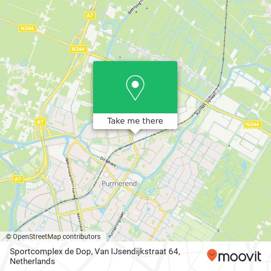 Sportcomplex de Dop, Van IJsendijkstraat 64 map