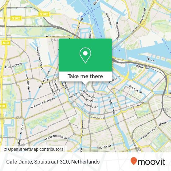 Café Dante, Spuistraat 320 Karte