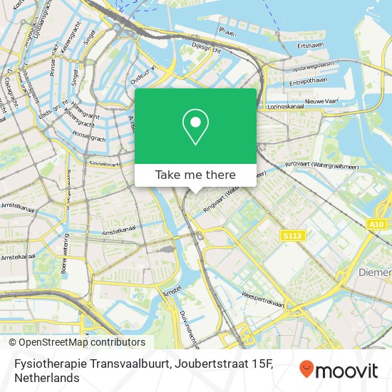 Fysiotherapie Transvaalbuurt, Joubertstraat 15F map