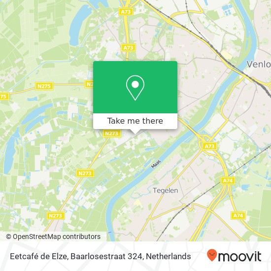 Eetcafé de Elze, Baarlosestraat 324 map