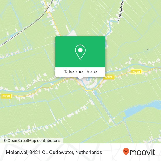 Molenwal, 3421 CL Oudewater map