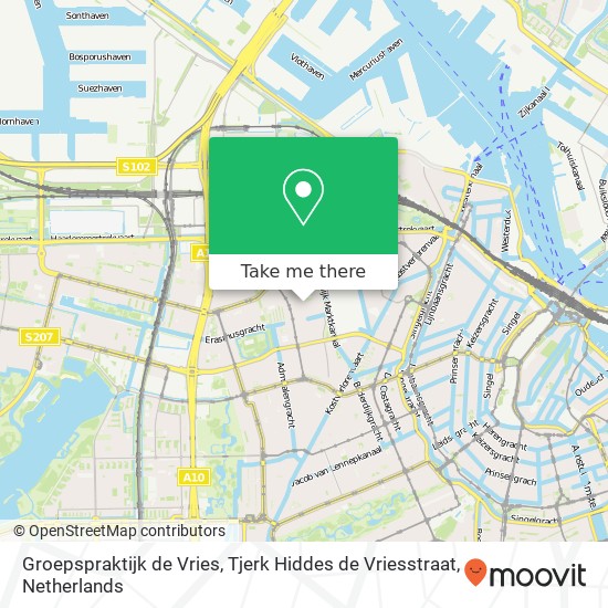 Groepspraktijk de Vries, Tjerk Hiddes de Vriesstraat map
