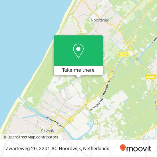 Zwarteweg 20, 2201 AC Noordwijk Karte